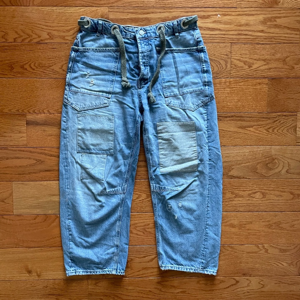 We The Free Moxie Pull-On Barrel Jeans Size 29
